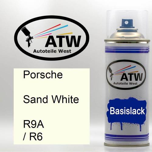 Porsche, Sand White, R9A / R6: 400ml Sprühdose, von ATW Autoteile West.